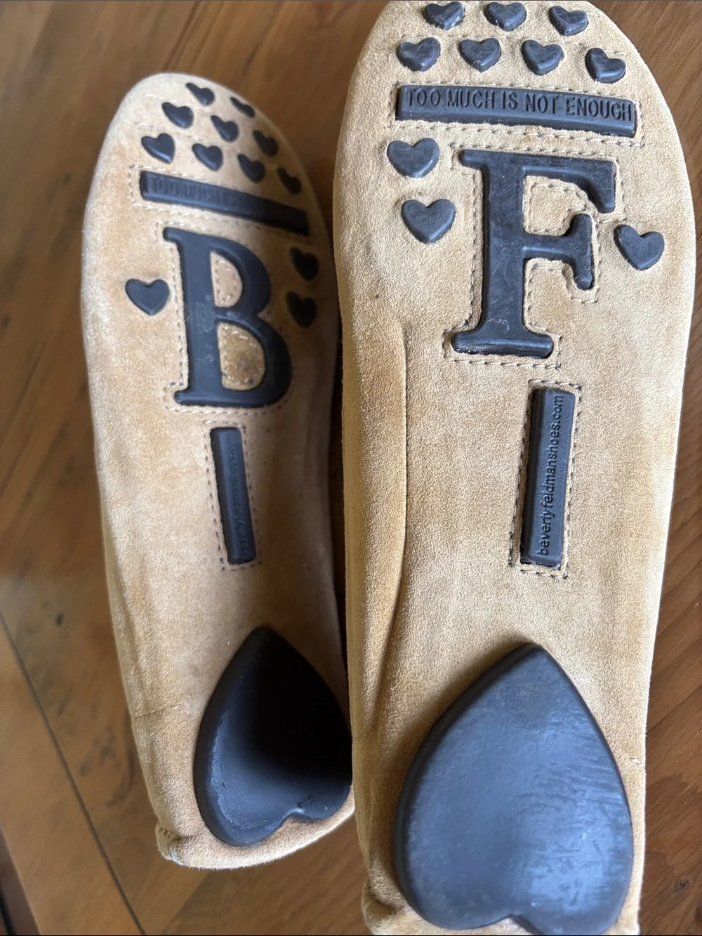 Beverly ‎ Feldman Embellished Women's Suede Loafers in Beige Studded Size 7